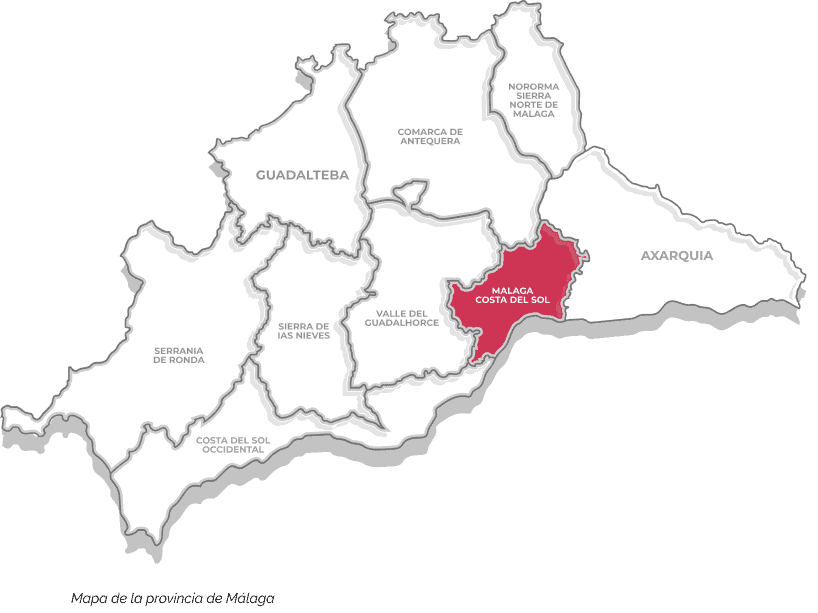 Mapa provincia de Málaga